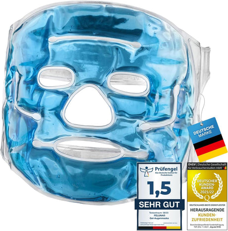 Feluna Gel face mask Relaxation mask Wellness mask for Cold Therapy Gel mask Cooling mask for Sunburn & Allergies Cooling Glasses Relaxation mask for migraines and Headaches.