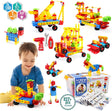 VATOS Building Construction Toys Set for Boys 327 Pcs - STEM Engineering Screw & Drills Block Bricks, Toys for Boys Ages 3 4 5 6-10 Year Old, Creative Toy Gift for Kids Toddlers.