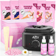 Waxing Kit, Professional Wax Kit for Women and Men with 5 Packs of 100g Wax Beads, Wax Pot, 20 Wax Saticks and 2 Wax Sprays, Hot Waxing Kit for Face, Arms, Legs, Bikini and Full Body Hair Removal.