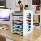 PUNCIA 10-Tier Office Paper Organizer for Desk Desktop File Holder Desk Letter Tray A4 Paper Holder Document Storage Rack for Home Office School.