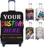 Clwyysjf Custom Luggage Cover for 18-32 Inch,Personalized Luggage Cover Add Your Own Photo Name Text Double-Sided Different Design Travel Suitcase Case Protector Elastic Washable Baggage Covers.