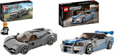 LEGO Speed Champions 2 Fast 2 Furious Nissan Skyline GT-R (R34) Set, Race Car Toy Model Building Kit for 9 Plus Year Old Boys & Girls, with Racer Minifigure, Collectible Gift for Kids 76917.