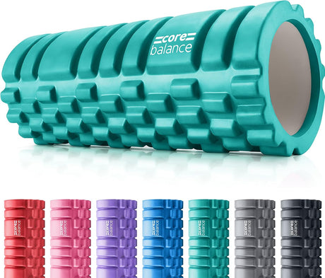 Core Balance Foam Roller For Deep Tissue Muscle Massage, Trigger Point Grid Sports Massager, Fitness Gym Physio.