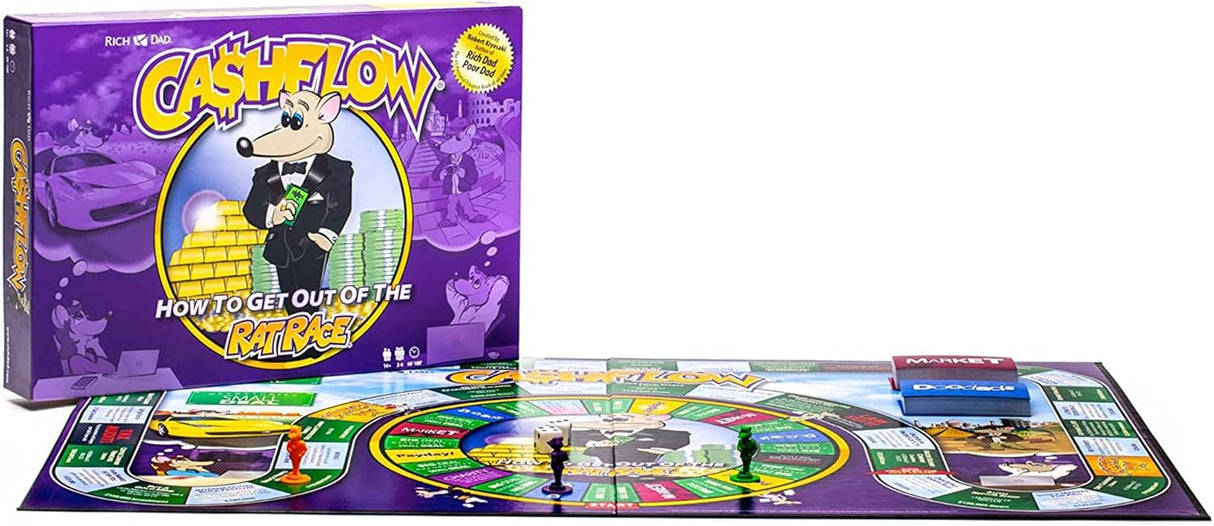 Rich Dad CASHFLOW Educational Game by Robert Kiyosaki for Family Financial Literacy, Business Building, Investing & Money Management - Playful Learning Opportunities.