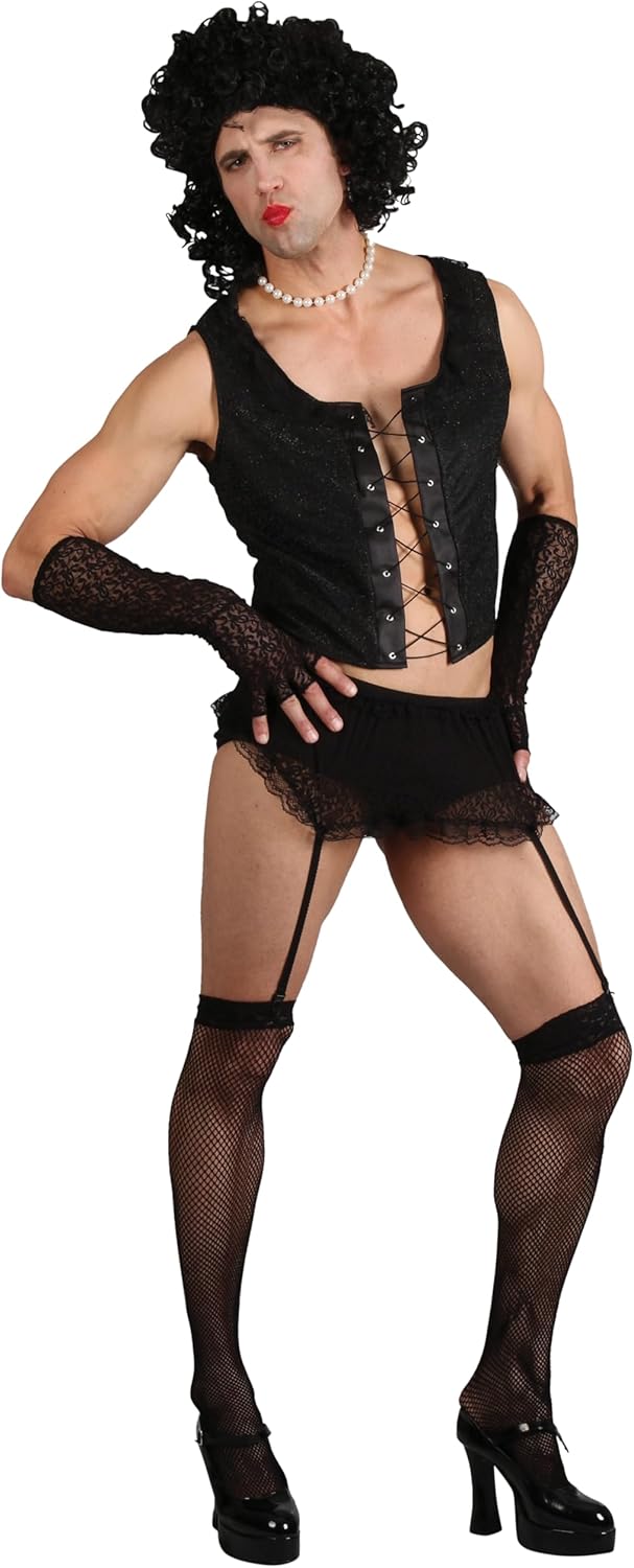 Wicked Costumes Mens Funny Rock Guy Costume with Wig.