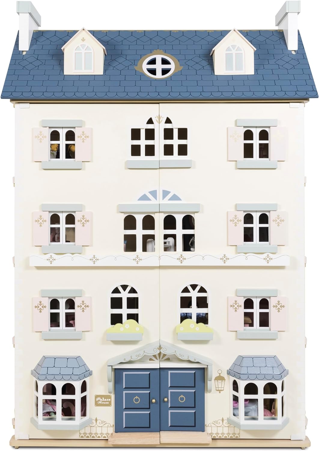 Le Toy Van - Palace House Large Wooden Doll House | 5 Storey Wooden Dolls House Play Set - Suitable For Ages 3+.