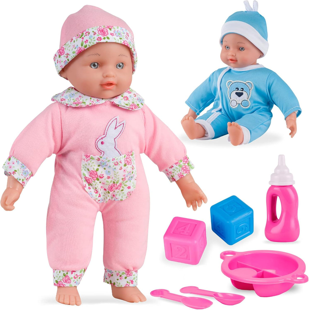 Molly Dolly Baby Doll Set - Soft Talking Doll With 2 Outfits & Accessories - Baby Dolls For Girls - Doll Suitable From 2 Years +.