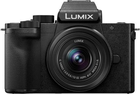 Panasonic Lumix DC-G100DKEBK Micro Four-Thirds Mirrorless Camera with Lumix G Vario 12-32mm F3.5-5.6 Lens, 20.3MP, 4K 30p & FHD 60 Video, Vlogging Camera, Free-Angle Monitor, USB-C Charging, Black.