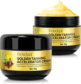 Tanning Accelerator Cream, Golden Tan Accelerator for Outdoor Sun and Tanning Beds, Natural Ingredients Tanning Cream for Sunbeds & Outdoor Sun, Achieve a Natural Tan Skin 100g (100g).