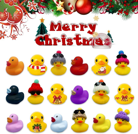 Advent Calendar 2024 | Rubber Duck Advent Calendar 2024 | Rubber Ducks Christmas Advent Calendar Kids 2024 | Christmas Countdown Toys For Kids, Friends, Families, And Classmates.