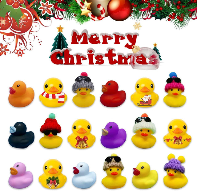 Advent Calendar 2024 | Rubber Duck Advent Calendar 2024 | Rubber Ducks Christmas Advent Calendar Kids 2024 | Christmas Countdown Toys For Kids, Friends, Families, And Classmates.