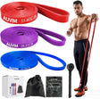 AUVIM Resistance Bands Set Pull Up Bands 3 Different Levels Exercise Bands for Men Women Fitness Bands for Strength Training,Pilates,Yoga,CrossFit Include Door Anchor Storage Bag and Workout Guide.