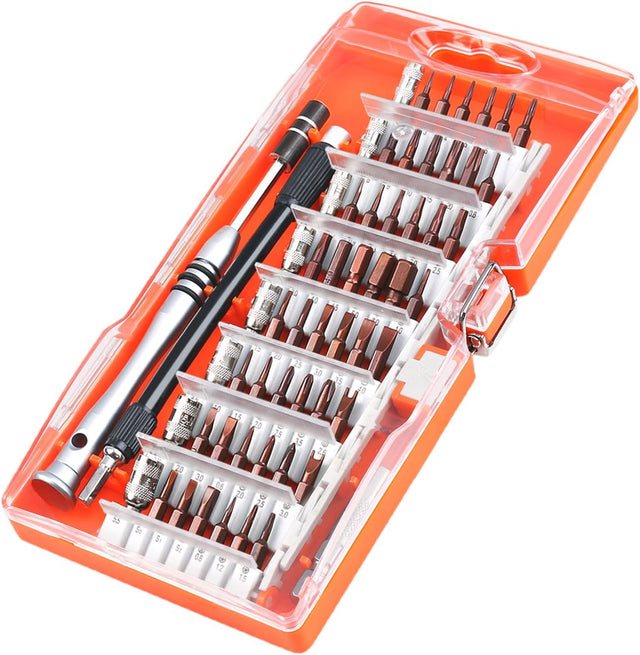 Screwdriver Set, 60 in 1 Precision S2 Steel Screwdriver Kit with 56 Screwdriver Bits, Electronics Repair Tool Kit for PC, Smart Phones, iPhone, iPad, Tablets, MacBook, Laptop, Other Electronics.