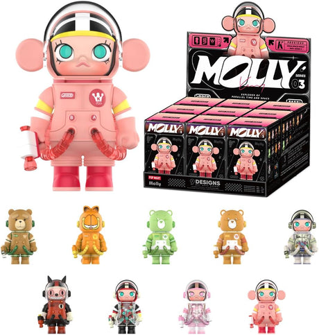 POP MART MEGA SPACE MOLLY 100% Series 3 Collectible Character Series Whole Set（9Boxes） 2.5 inches Premium Design gifts for women Fan-Favorite Toy Art Toy Action Figure.