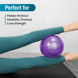 Beenax 23cm Soft Pilates Ball with Pump - 9 Inch Exercise Ball, Mini Barre Ball, Gym Ball - Perfect for Yoga, Pilates, Core Training, Physical Therapy and Balance (Home & Gym & Office).