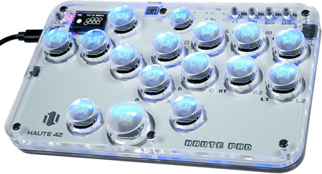 Sehawei Arcade Stick 16Keys All-Button Gamerfinger with Custom RGB & Turbo Functions,Arcade Controller Street Fight for PC/Ps3/Ps4/Switch/Steam Game Keyboard-Supports Hot Swap & SOCD.