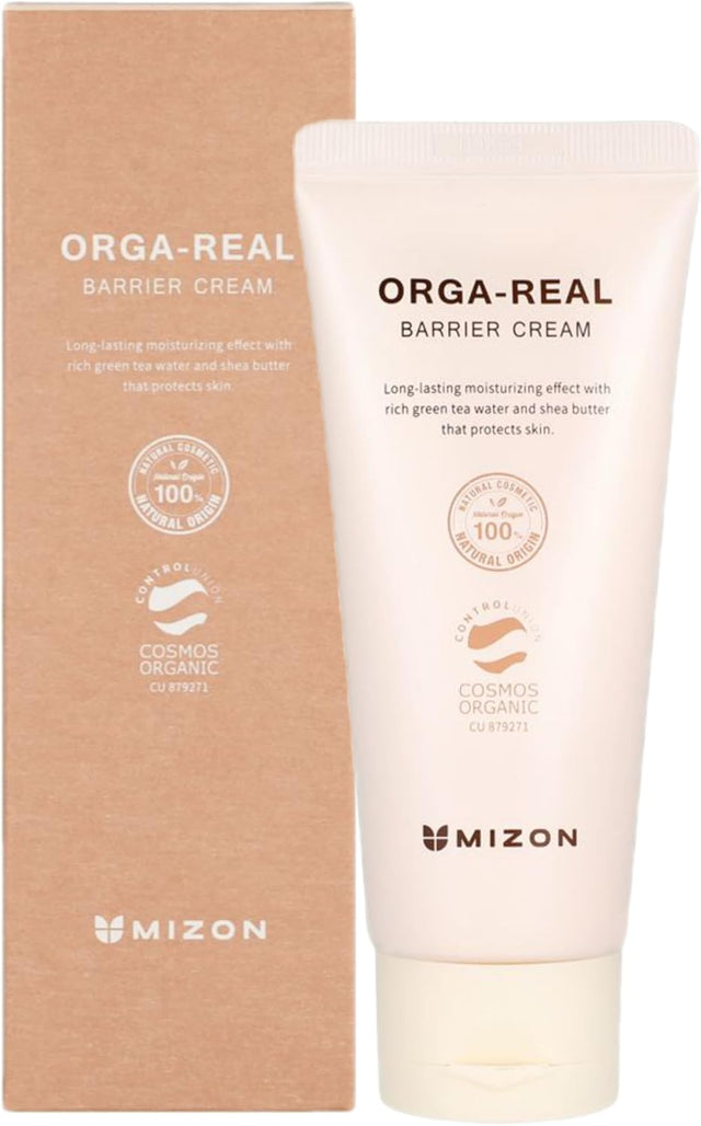 [MIZON] ORGA REAL BARRIER CREAM (100ml) Korean Skincare - Hydrating & nourishing - Vegan & organic cream - Baobab oil & Shea Butter - All in one cream Face & Body - Suitable for sensitive kin.