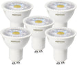 Meridian LED GU10 Lamp Light Bulb Day Light 6500K, 50W Halogen Spotlight Equivalent, 3.5W 345lm, Non-dimmable, AC 220-240V, 36° Beam Angle - Pack 5.