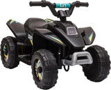 HOMCOM 6V Kids Electric Ride on Car ATV Toy Quad Bike w/Forward Reverse Functions Toddlers for 18-36 Months Old Black.