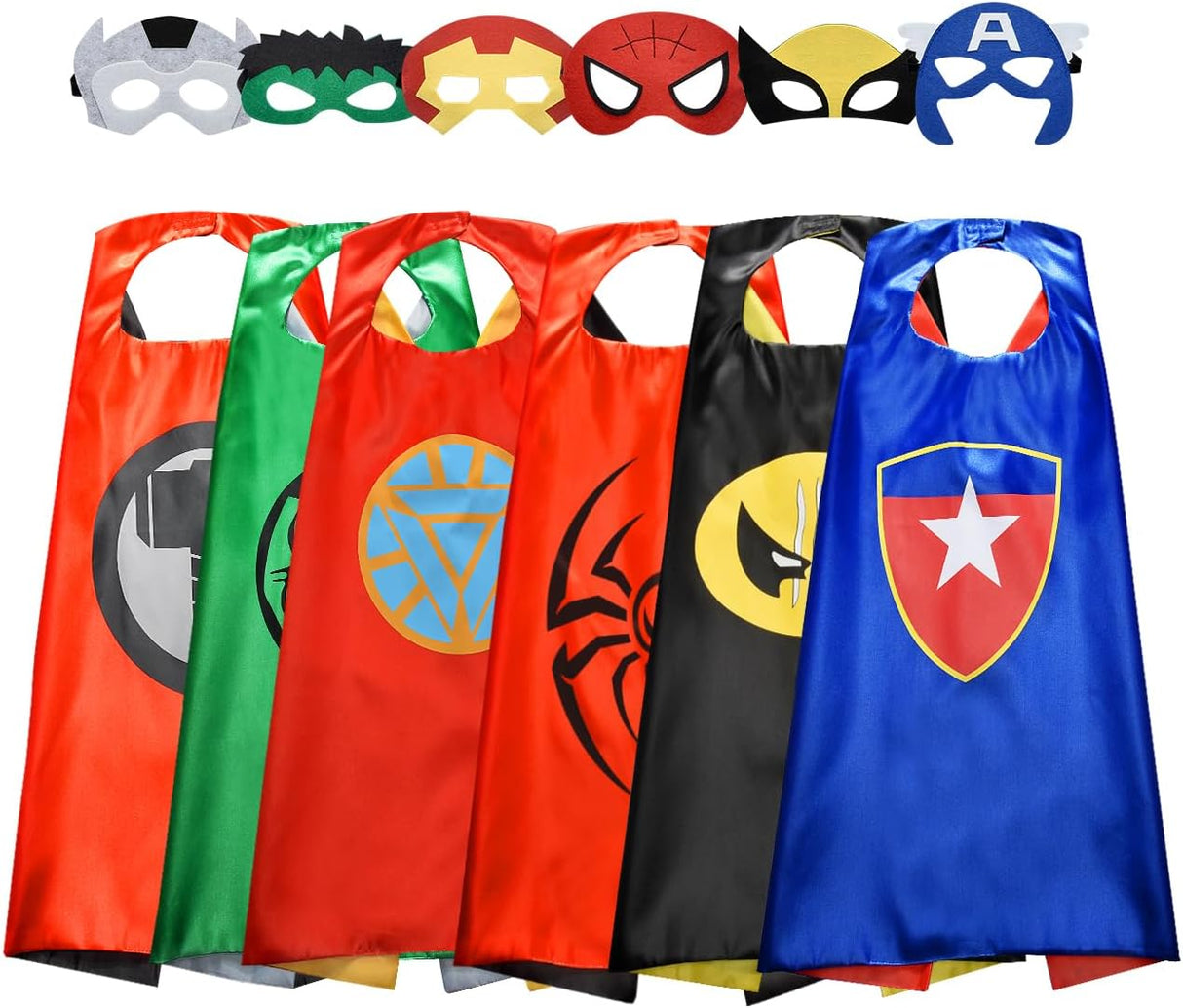 Hikidye Superhero Capes Dress up Costume for Kids, Toys & Perfect Gifts for Boys Girls.