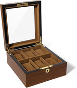 Uten Watch Boxes 6 Slots, Watch Display Storage Box PU Jewelry Collection Case Organiser Holder.