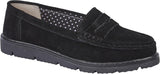 Jo & Joe Women’s Real Suede Leather Penny Loafer Comfortable Smart/Casual Flat Slip-on Boat Shoe in Sizes 4-8.