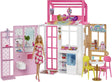 Barbie Dollhouse Playset with Barbie Doll & House with 2 Levels & 4 Play Areas, Fully Furnished, with Pet Puppy & Accessories, Gift for Kids 3 Years Old and Up, HHY40.