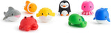 Munchkin Floating Ocean Animal Themed, Bath Squirt Toys for Baby, 4 Count ( Pack of 1).