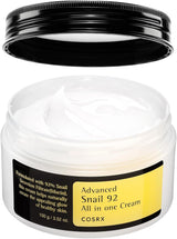 COSRX Advanced Snail 92 All in one Cream, 3.53 oz/100g | Moisturizing Snail Mucin Secretion Filtrate 92% | Facial Moisturiser, Long Lasting, Deep & Intense Hydration, Korean Skin Care.