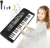 m zimoon Kids Piano Keyboard, 37 Keys Piano for Kids Electronic Music Keyboard Piano with Microphone, USB Power Cord Educational Musical Toys for 3 4 5 6 Year Old Boys Girls Birthday Gifts Age 3-6.