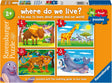 Ravensburger Where Do We Live? My First Jigsaw Puzzles for Kids 2 Years Up (2, 3, 4 & 5 Pieces) - Educational Toys for Toddlers - EYFS.