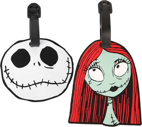 Peers Hardy - Disney Nightmare Before Christmas White, Black & Red 2 Piece Luggage Tags.