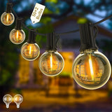 Yuusei Festoon Lights Outdoor String Lights Mains Powered 60M, 200FT Globe Garden Lights with 100+4pcs LED Shatterproof Bulbs, Waterproof Outside Lights for Patio Backyard Terrace Party.