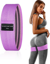 PORTENTUM Resistance Bands, Fitness Bands Set, Yoga Strap in 3 Tensile Strengths, Training Band, Yoga Band, as Resistance and Support for Leg Training, Terra Bands.