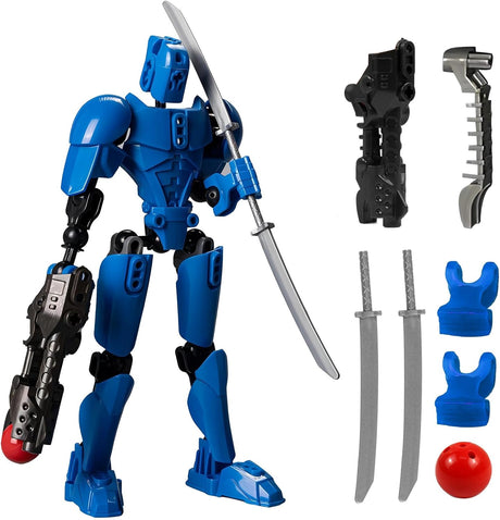 kykake Titan 13 Action Figure Action Figure PVC Action Figures Model Full Body Activity Upgraded robot Includes Hand Movements and Weapons 3D Printed Mannequin for Toys Game Gifts(orange).