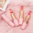 3 Pcs Color Change Crystal Flower Jelly Lipstick, Long Lasting Non-Stick Cup Nutritious Moisturizing Magic PH Temperature Lipstick Makeup Gift Set for Women and Girls.