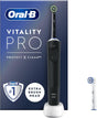 Oral-B Vitality Pro Electric Toothbrushes For Adults, For Him / Her, 1 Handle, 2 Toothbrush Heads, 3 Brushing Modes Including Sensitive Plus, 2 Pin UK Plug, Black.