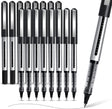 APOGO Rollerball Pens Black Ink, 16 Pack Pens Multipack 0.5mm Black Gel Pens, Quick-Drying Ink Pens, Writing Pens for Note Taking, Sketch, Bullet Journal, Black Pens for School & Office Supplies.