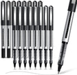 APOGO Rollerball Pens Black Ink, 16 Pack Pens Multipack 0.5mm Black Gel Pens, Quick-Drying Ink Pens, Writing Pens for Note Taking, Sketch, Bullet Journal, Black Pens for School & Office Supplies.