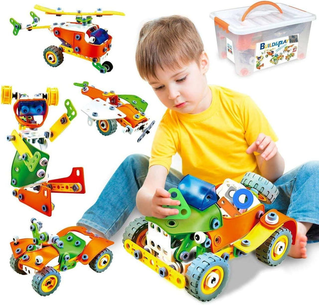 SaaG Building Toys STEM Construction Engineering Toy Kids Educational Construction Toy Creative Learning Set for Boys and Girls Age 5 6 7 8.