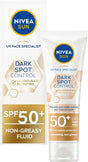 NIVEA Sun UV Face Sensitive SPF 50 Cream (50ml), Sunscreen Protects Against UVA/UVB Rays and Premature Skin Ageing, Sun Cream for Sensitive Facial Skin.