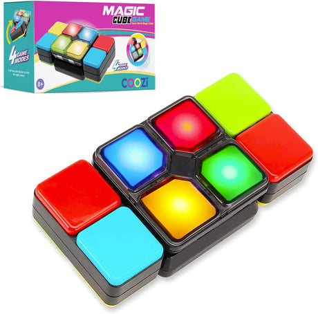 COOZi Electronic Music Magic Toys Gifts for Boys & Girls – 4 Modes Music Puzzle Cube for Children with Colorful Lights | Educational Novelty Game Presents for Kids Christmas Birthday.