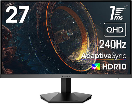 KOORUI 24 Inch Computer Monitor - FHD 1080P Gaming Monitor 165Hz VA 1ms, AdaptiveSync Technology, Ultra-Thin LED Monitor,HDMI X2 / DP, VESA Compatible, Tilt Adjustable, Eye Care - 24E4.