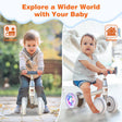 WINGBABE Baby Balance Bike for 1-3 Years Old Boys Girls,Toddler Balance Bike Ride on Toys with 4 Wheels Colorful Lighting & Adjustable Seat,First bike for 1 Year Old Gifts.