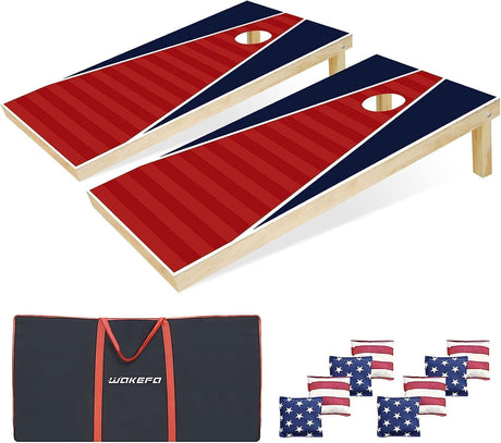 Cornhole Set-4'x 2' /3'x 2'Corn Hole Boards Set, Solid Wood Cornhole Game Outdoor Set, Corn Holes Outdoor Game, Corn Hole Sets with Bags Regulation Size, Perfect for Lawn, Backyard, Beach, Park.