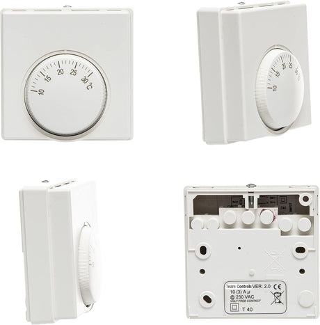 Team Controls Central Heating Room Thermostat Mechanical Adjustable Dial Stat Replaces Honeywell T6360B (TCRSTAT).