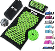 XN8 Sports Acupressure Mat and Pillow Set, Acupuncture Mat and Cushion for Back Pain Relief, Spiky Mat & Pillow for Stress Reduction, Relaxation, Yoga & Massage, Therapy Pressure Mat with Carry Bag.