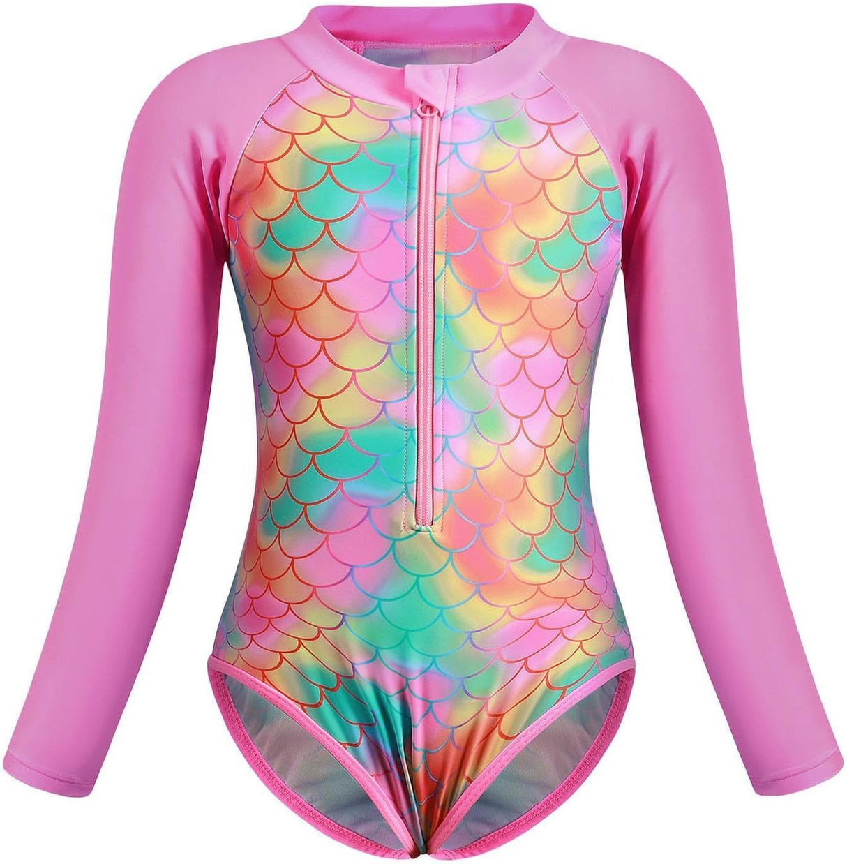 Jolikley Girls Swimming Costume One Piece Swimsuit Unicorn Swimwear Mermaid Swimming Costume Girls Rash Guard Kids Holiday Beachwear Swimmable Summer Bathing Suit Kids Wetsuit.