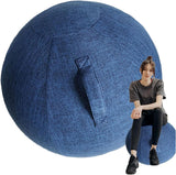 HYLDM 85Cm Yoga Ball Cover Yoga Ball Accessories Sitting Ball Chair Protection Anti Scratch Exercise Ball Cover with Handle for Stability Ball, Fitness Ball, Balance Ball.