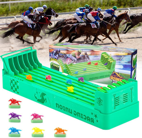 NAVESO Horse Racing Game, Horse Racing Table Games, Horse Racing Board Game, Electric Horse Toy with 6 Colorful Horse, Family Party Entertainment Games Interactive Toys for Family Party.